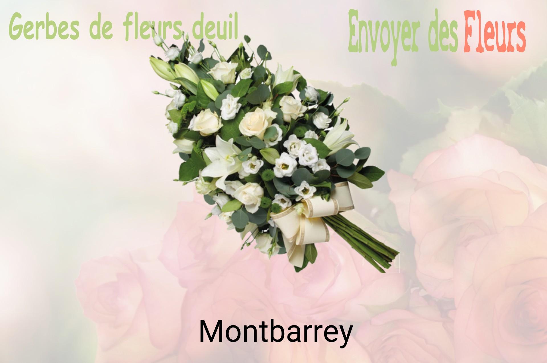 Gerbe de fleurs de deuil livrée à Montbarrey